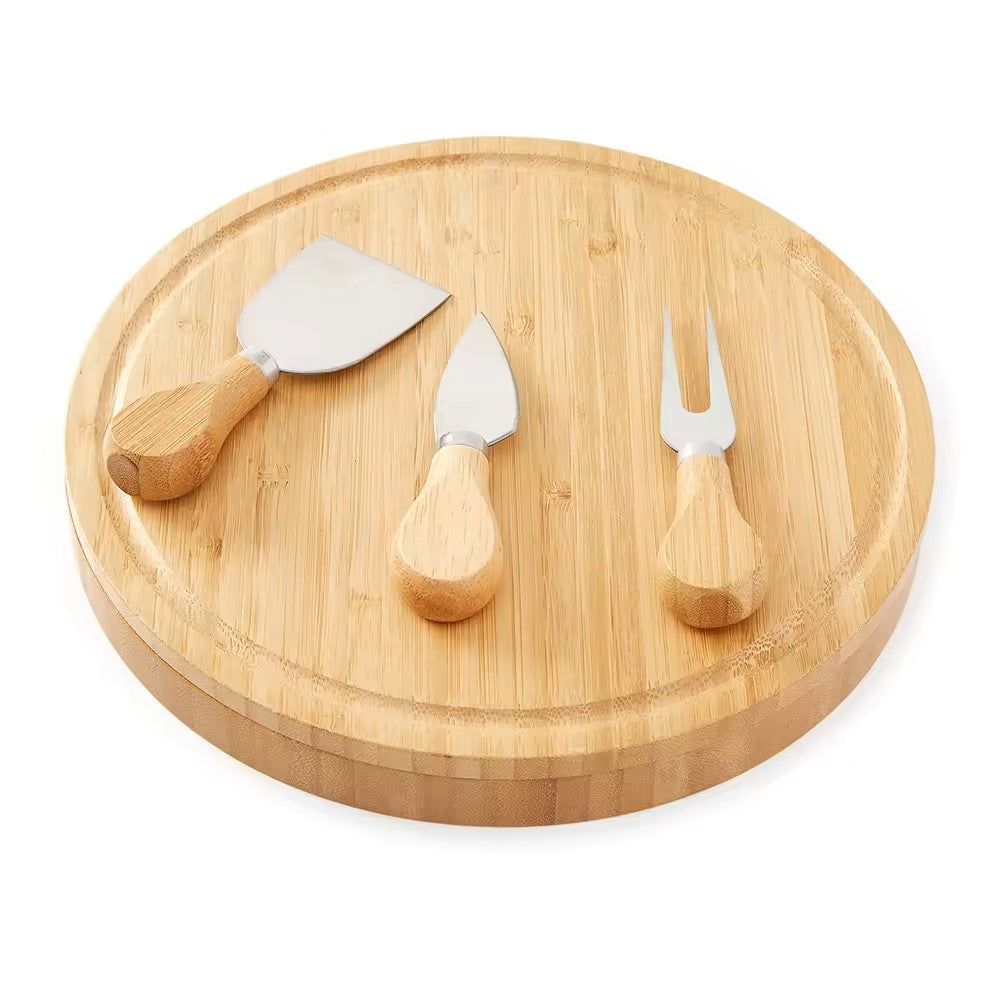 Tabla de Picoteo 25cm Bambú + 3 Accesorios