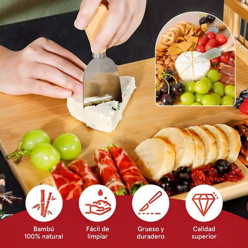 Tabla De Picoteo Premium Bambú