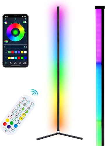 Lámpara de pie de esquina RGB