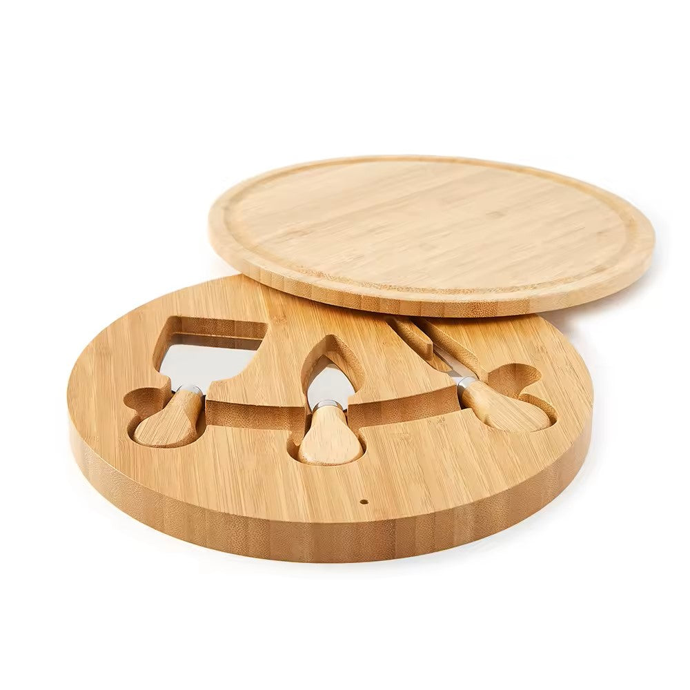Tabla de Picoteo 25cm Bambú + 3 Accesorios